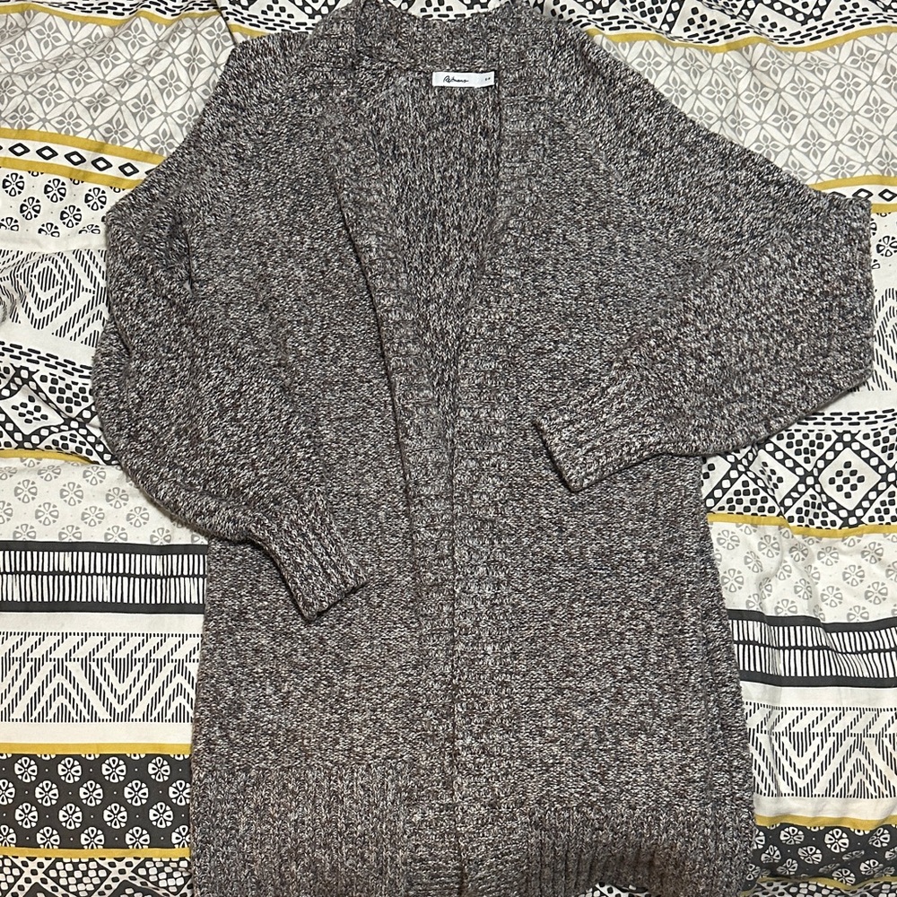 Long Open Knit Cardigan